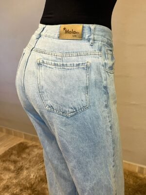 jean baggy liso rígido